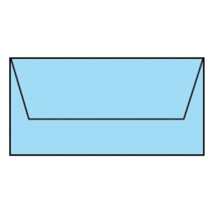 RÖSSLER Briefhülle Paperado - DL, 100 g/qm, aqua gerippt, Seidenfutter