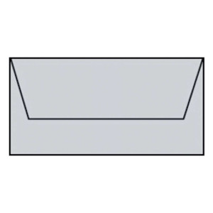 RÖSSLER Briefhülle Paperado - DL, 100 g/qm, eisgrau gerippt, Seidenfutter