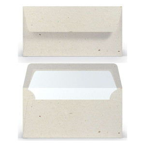 RÖSSLER Briefhülle Paperado - DL, 100 g/qm, terra vanilla, Seidenfutter