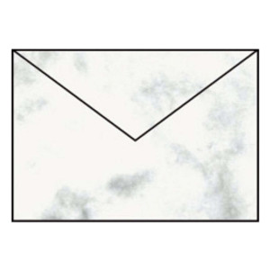 RÖSSLER Briefhülle Paperado - C5, 100 g/qm, grau marmora, Seidenfutter