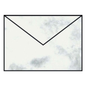 RÖSSLER Briefhülle Paperado - B6, 100 g/qm, grau marmora, Seidenfutter