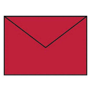 RÖSSLER Briefhülle Paperado - B6, 100 g/qm, rot gerippt, Seidenfutter
