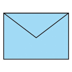 RÖSSLER Briefhülle Paperado - B6, 100 g/qm, aqua gerippt, Seidenfutter