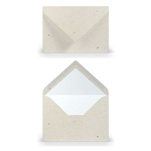 RÖSSLER Briefhülle Paperado - B6, 100 g/qm, terra vanilla, Seidenfutter