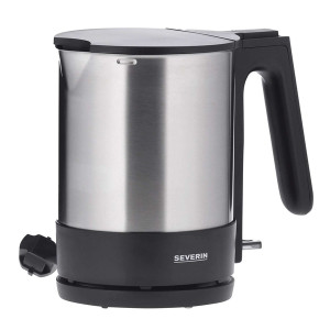 SEVERIN Wasserkocher - 1,7 Liter, Edelstahl/schwarz