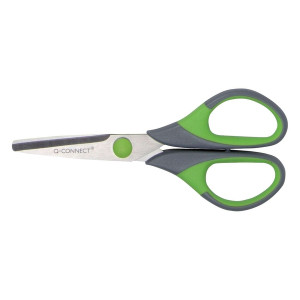 Q-CONNECT Schere Soft Grip 14 cm grau/grün