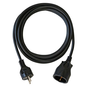 BRENNENSTUHL Kunststoff-Verlängerung - 3 m, schwarz, H05VV-F 3G1,5