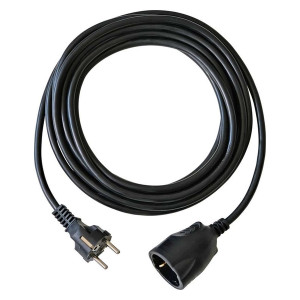 BRENNENSTUHL Kunststoff-Verlängerung - 5 m, schwarz, H05VV-F 3G1,5