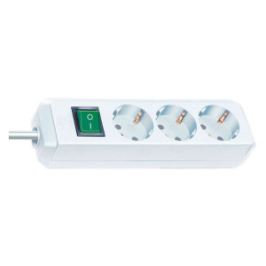 BRENNENSTUHL Steckdosenleise Eco-Line - 3-fach, 5m, weiß, Schalter