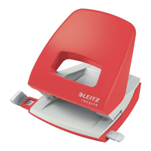 LEITZ 5003 Locher NeXXt Recycle - 30 Blatt, klimaneutral, rot