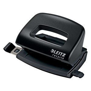 LEITZ 5010 Locher Mini NeXXT Recycle - 10 Blatt, klimaneutral, schwarz