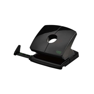 NOVUS Locher B220 re+new - 20 Blatt, 4-fach Lochung möglich, Anschlagschiene, schwarz
