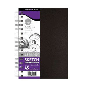 DALER-ROWNEY Skizzenbuch - A5, 100 g/qm, 110 Blatt, Spirale