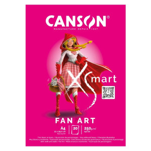 CANSON Zeichenblock Fan Art - A4, 20 Blatt, 250 g/qm, weiß