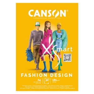CANSON Zeichenblock Fashion - A4, 30 Blatt, 180 g/qm, weiß