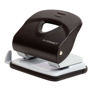 Q-CONNECT Locher, 30 Blatt, schwarz/grau