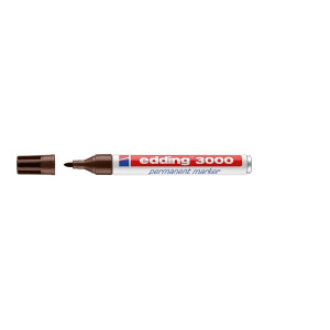 EDDING 3000 Permanentmarker - nachfüllbar, 1,5 - 3 mm, dunkelbraun
