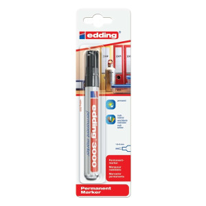 EDDING 3000 Permanentmarker - nachfüllbar, 1,5 - 3 mm, schwarz, Blister