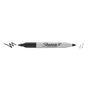 SHARPIE Permanentmarker Twin Tip - 1 + 0,5 mm, schwarz