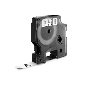 DYMO Schriftband D1 Polyester - 7 m x 12 mm schwarz/weiß 10er Pack