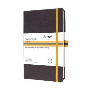 SIGEL Notizbuch Linescape ca. A5 176 S. Hardcover liniert 80 g/m² dunkelgrau