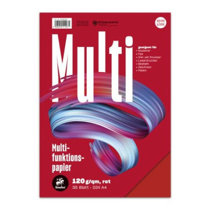 STAUFEN STYLE Multifunktionspapier 7X PLUS - A4, 120 g/qm, rot, 35 Blatt
