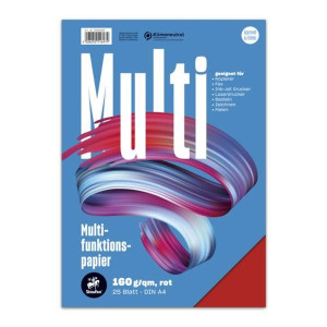 STAUFEN STYLE Multifunktionspapier 7X PLUS - A4, 160 g/qm, rot, 25 Blatt
