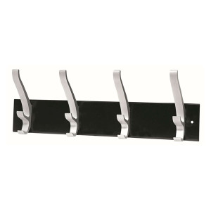 UNILUX Wandgarderobe CYPRES 4 Haken grau-schwarz