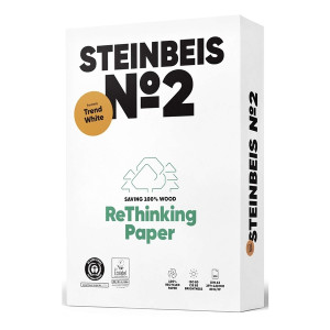 STEINBEIS No. 2 - Trend White - Recyclingpapier, A3, 80g, weiß, 500 Blatt