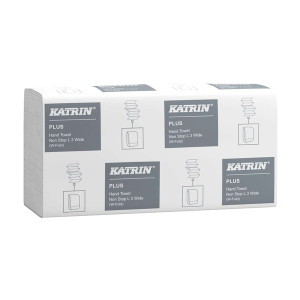 KATRIN Falthandtuch Plus - W-Falz, hochweiß, 2250 Blatt