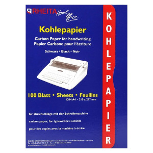 RHEITA Kohlepapier - A4, 100 Blatt, schwarz