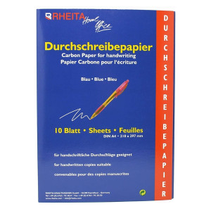 RHEITA Durchschreibepapier - A4, 10 Blatt, blau