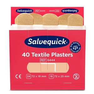 Salvequick Pflaster-Strips - 6x 40 Stück, elastische Textilpflaster
