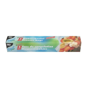 PAPSTAR Gefrierbeutel mit Druckverschluss QuickSnap - 3 l, 15 Stück
