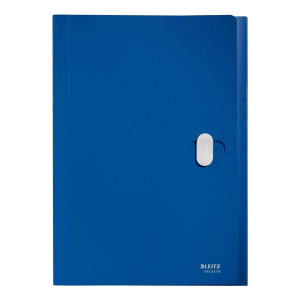 LEITZ 4624 Fächermappe Recycle - A4, 5 Fächer, 250 Blatt, PP, klimaneutral, blau