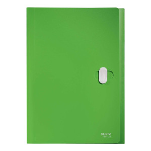 LEITZ 4624 Fächermappe Recycle - A4, 5 Fächer, 250 Blatt, PP, klimaneutral, grün