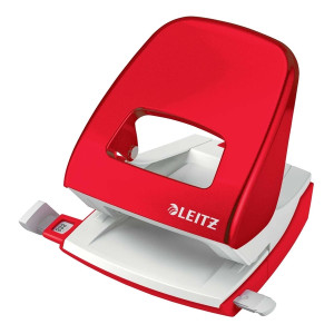 LEITZ 5008 Bürolocher NeXXt - 30 Blatt, rot metallic