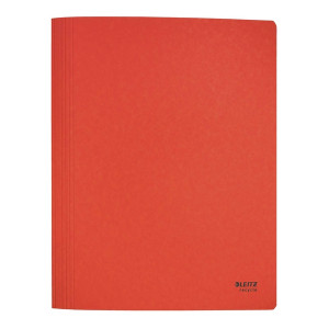 LEITZ 3904 Schnellhefter Recycle - A4, 250 Blatt, kfm. und Amtsheftung, Karton (RC), klimaneutral, rot