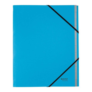 LEITZ 3915 Ordnungsmappe Recycle - A4, 12 Fächer, Karton (RC), klimaneutral, blau