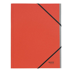 LEITZ 3914 Ordnungsmappe Recycle - A4, 6 Fächer, Karton (RC), klimaneutral, rot