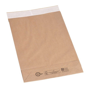 FLEXIPAK Faltentaschen - 190x50x300+50 mm, Boden, o. Fenster, 300 Stück, braun