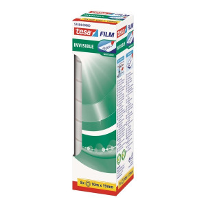 TESA Klebefilm matt-unsichtbar - beschriftbar, 19 mm x 10 m, 8 Rollen