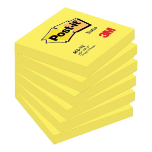 POST-IT Haftnotizblock Neon - 76 x 76 mm, zitronengelb