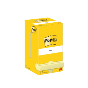 POST-IT Haftnotizblock - 76 x 76 mm, gelb, 12x 100 Blatt Karton