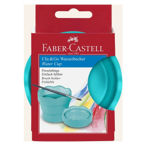 FABER CASTELL Wasserbecher Click & Go - türkis