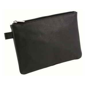 ALASSIO Mehrwegbeutel - 23 x 16 cm, Echt Leder, schwarz