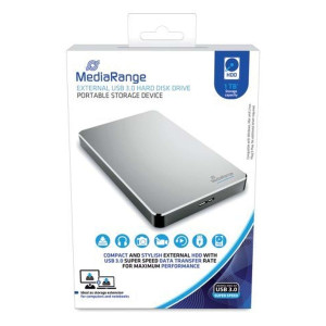 MEDIARANGE externes USB 3.0 Festplattenlaufwerk HDD - 1 TB, silber