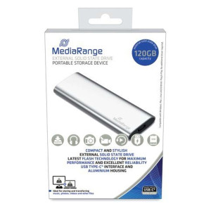MEDIARANGE externes USB Type-C® Laufwerk SSD - 120 GB, silber