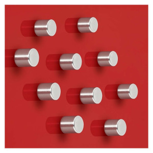 SIGEL SuperDym-Magnete C5 "Strong", Zylinder-Design, Ø 10 mm, 10 Stück