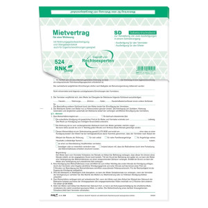RNK Universal-Mietverträge für Wohnungen - SD, Übergabeprotokoll, 4x2 Blatt, A4